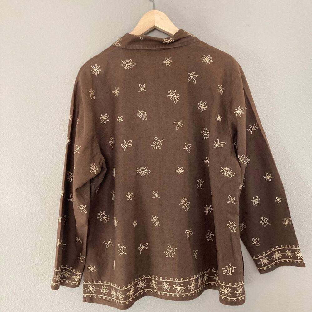 David Dart Collection Linen Buttoned Cardigan Tun… - image 7